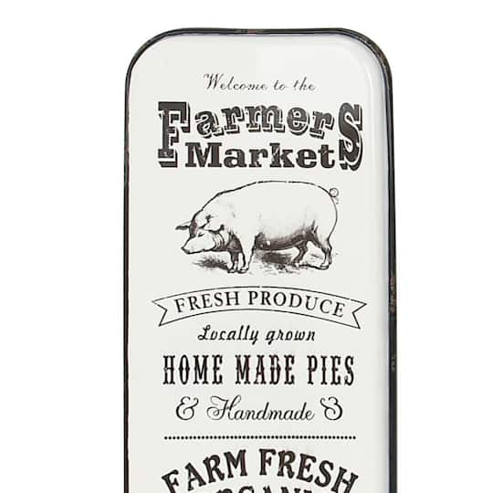 Black & White Metal Farmhouse Sign Wall Decor